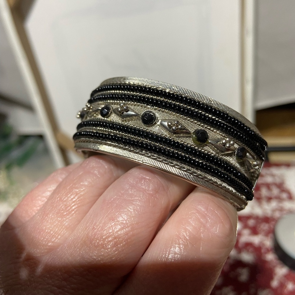 Middle Eastern, Boho Inspired Silver Tone, Black … - image 5